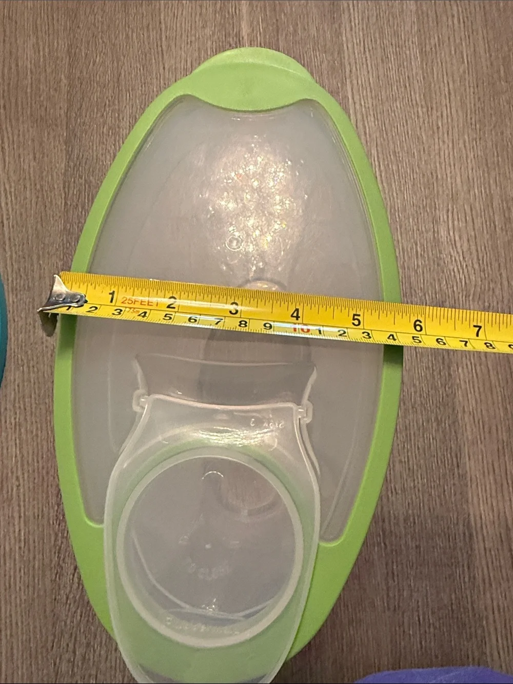 Rubbermaid Clear Dry Food Canisters with Green and Blue Flip Lids